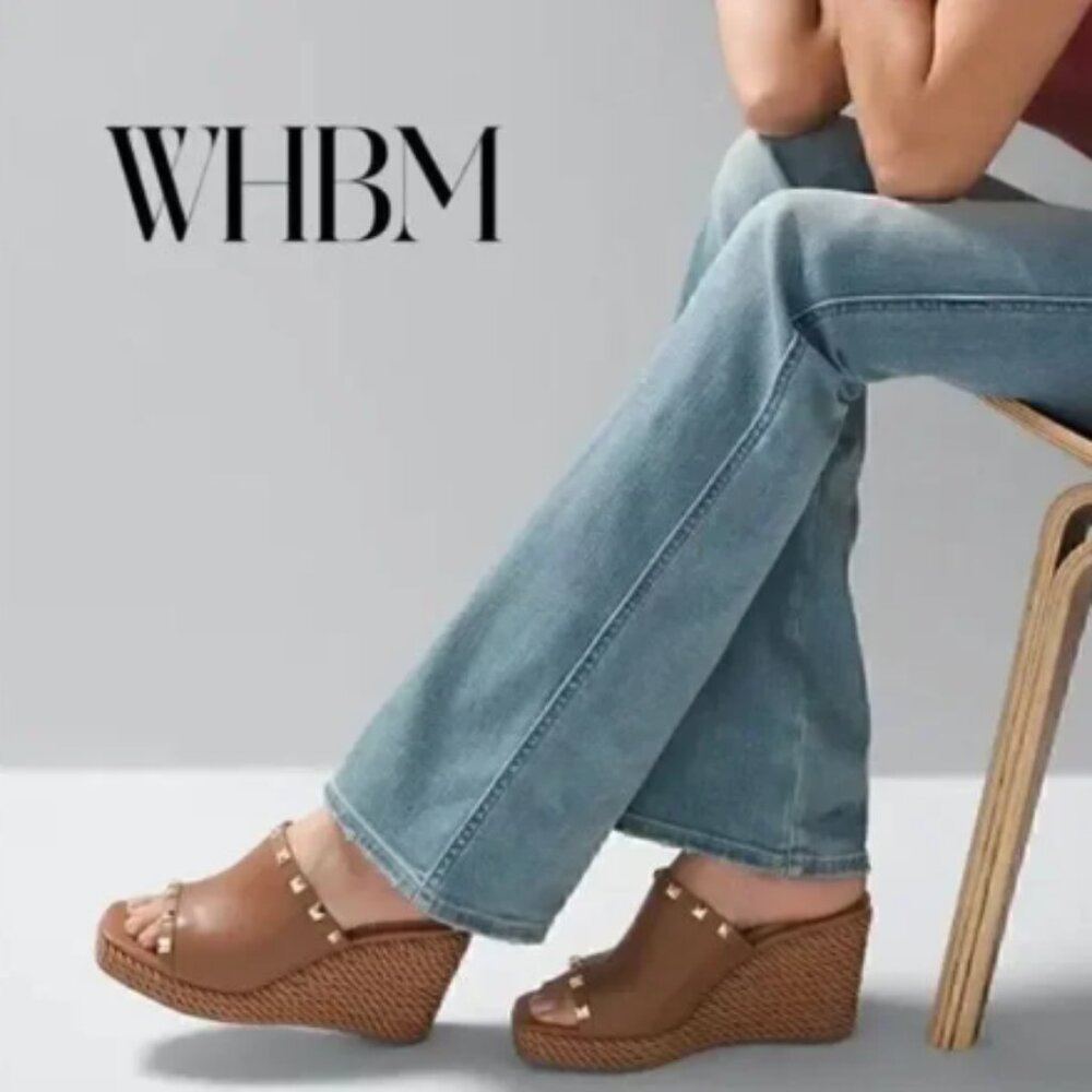 WHBM WhiteHouseBlackMarket Studded Espadrille Sz 7M NEW